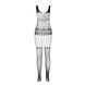 Бодістокінг Passion ECO BS001 One Size white, з доступом, імітація підв&rsquo;язок, флористичний декор 104978 фото 4