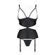 Корсет з відкритими грудьми Passion JANNIES CORSET XXL/XXXL black, стрінги в наборі 106317 фото 3