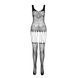Бодістокінг Passion ECO BS001 One Size white, з доступом, імітація підв&rsquo;язок, флористичний декор 104978 фото 3