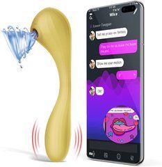 Вакуумний вагінально-кліторальний стимулятор Magic Motion Bobi Yellow, керування зі смартфона 103642 фото