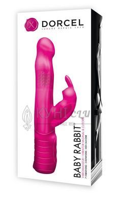 Вібратор-кролик Dorcel Baby Rabbit Pink з перлинним масажем і головкою, що обертається 101257 фото