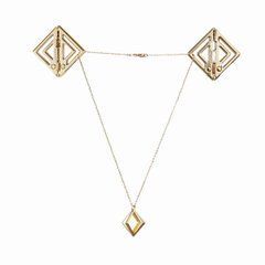 Затискачі для сосків з легкою підвіскою LOCKINK Adjustable Nipple Clamps with Light Pendant, золотис 110007 фото