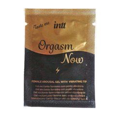 Пробник збуджувального гелю-вібратора для клітора 2-в-1 Intt Orgasm Now (2 мл) 106929 фото