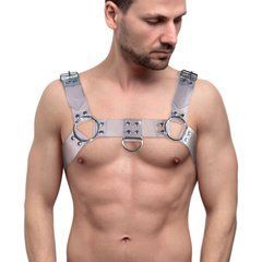 Чоловіча портупея на груди Feral Feelings - Bulldog Harness Trasparent 107326 фото