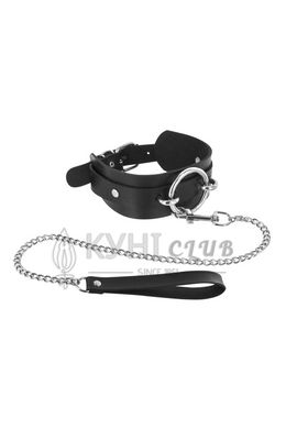 Ошейник с большим кольцом и с поводком Fetish Tentation Ring and Leash 103803 фото