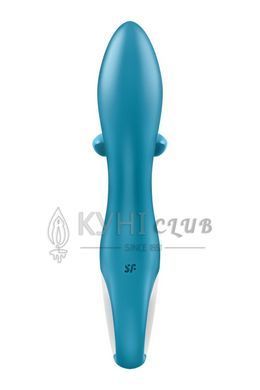 Вібратор-кролик із потрійним відростком Satisfyer Embrace me Turquoise, 2 мотори, діаметр 3,6 см 104266 фото