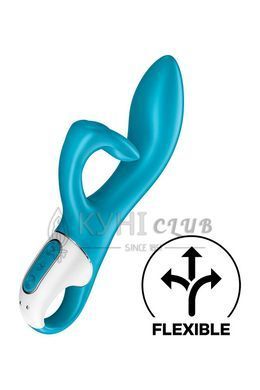 Вібратор-кролик із потрійним відростком Satisfyer Embrace me Turquoise, 2 мотори, діаметр 3,6 см 104266 фото