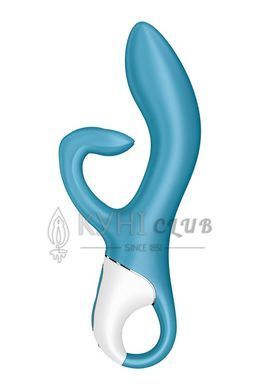 Вібратор-кролик із потрійним відростком Satisfyer Embrace me Turquoise, 2 мотори, діаметр 3,6 см 104266 фото