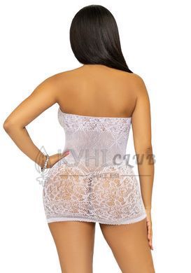 Сукня-сітка зі стразами Leg Avenue Rhinestone halter mini dress White, відкрита спина, one size 105971 фото