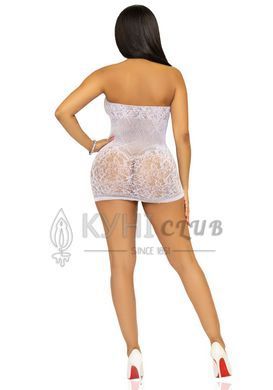 Сукня-сітка зі стразами Leg Avenue Rhinestone halter mini dress White, відкрита спина, one size 105971 фото
