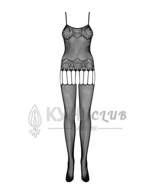 Бодистокинг Obsessive Bodystocking F235 S/M/L, тонкие подвязки, нежный декор, сеточка 105215 фото