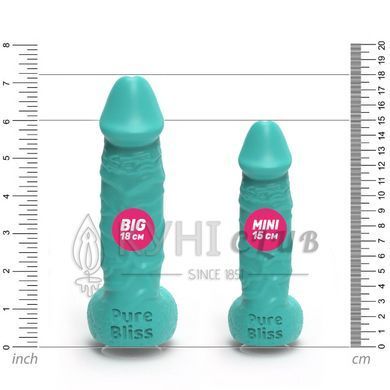 Мило у формі пеніса Pure Bliss BIG Turquoise, крафтове мило-член, натуральне 104441 фото