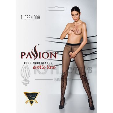 Колготки з відкритим доступом, імітація ботфорт Passion TIOPEN 009 1/2 (20 den), black 103696 фото