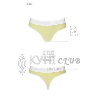 Спортивные трусики-стринги Passion PS007 PANTIES yellow, size L 102254 фото