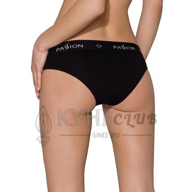 Трусики з широкою гумкою і мереживом Passion PS001 PANTIES L, black 102154 фото