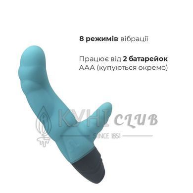Вибратор рельефный Adrien Lastic Cyclone Blue со стимуляцией точки G, два мотора 101364 фото