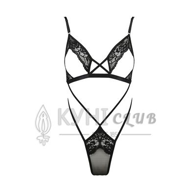 Боди монокини с открытой грудью DIABOLINA BODY black L/XL - Passion 109102 фото