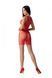 Мини-платье с вертикальным узором Passion BS097 One Size, red, плетение по бокам 106950 фото 2