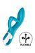 Вібратор-кролик із потрійним відростком Satisfyer Embrace me Turquoise, 2 мотори, діаметр 3,6 см 104266 фото 3
