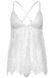 Сорочка бебі-дол Leg Avenue Floral lace babydoll & string White M, стрінги 107190 фото 3