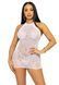 Сукня-сітка зі стразами Leg Avenue Rhinestone halter mini dress White, відкрита спина, one size 105971 фото 1