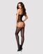 Бодистокинг Obsessive Bodystocking F235 S/M/L, тонкие подвязки, нежный декор, сеточка 105215 фото 2