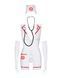 Еротичний костюм медсестри Obsessive Emergency dress S/M, white, сукня, стринги, рукавички, чепчик, 105682 фото 2