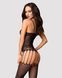 Бодистокинг Obsessive Bodystocking F235 S/M/L, тонкие подвязки, нежный декор, сеточка 105215 фото 1