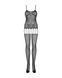Бодистокинг Obsessive Bodystocking F235 S/M/L, тонкие подвязки, нежный декор, сеточка 105215 фото 3