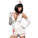 Еротичний костюм медсестри Obsessive Emergency dress S/M, white, сукня, стринги, рукавички, чепчик, 105682 фото 1