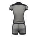 Комплект сітчастої чоловічої білизни Passion 052 SET MICHAEL 2XL/3XL black сорочка, боксери заклепки 105603 фото 6