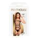 Бодистокинг с фрактальным узором и имитацией чулок Penthouse - Fatal Look Black S/L 103186 фото 3