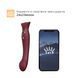 Смартвибратор 3в1 Zalo &mdash; Queen Wine Red, пульсирующая жемчужина и вакуум, кристалл Swarovski 104639 фото 2