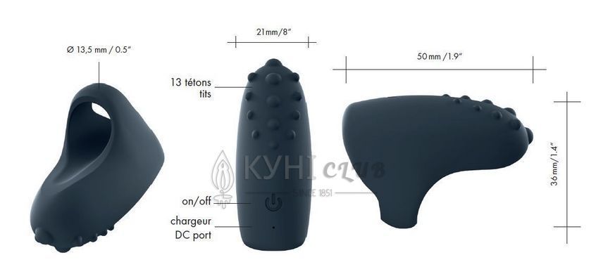 Вибратор на палец Dorcel MAGIC FINGER Black перезаряжаемый, 3 режима работы 108925 фото