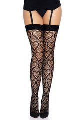 Ажурні панчохи із сердечками Leg Avenue Heart Black, one size 105883 фото