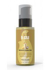 Зігрівальний масажний гель Sensuva Sizzle Lips Pina Colada (59 мл), без цукру, їстівний 107860 фото