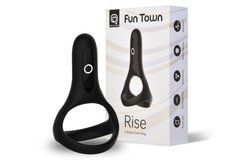 Подвійне ерекційне кільце Magic Motion Fun Town Rise Black, керування зі смартфона 103643 фото
