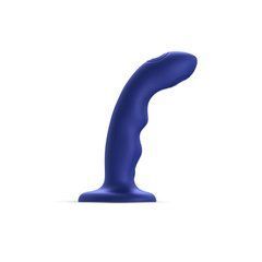 Насадка для страпона з подвійною точковою пульсацією Strap-On-Me TAPPING DILDO WAVE &ndash; NIGHT BLUE, М 107636 фото