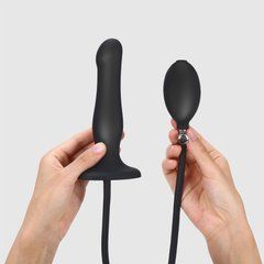 Надувний фалоімітатор Strap-On-Me INFLATABLE DILDO PLUG - NOIR, кулька всередині, діаметр до 6 см 105328 фото