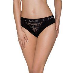 Трусики с широкой резинкой и кружевом Passion PS001 PANTIES black, size M 102154 фото