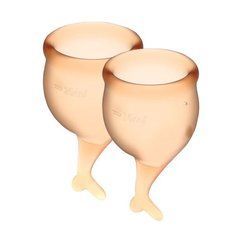 Набор менструальных чаш Satisfyer Feel Secure (orange), 15мл и 20мл, мешочек для хранения 100964 фото