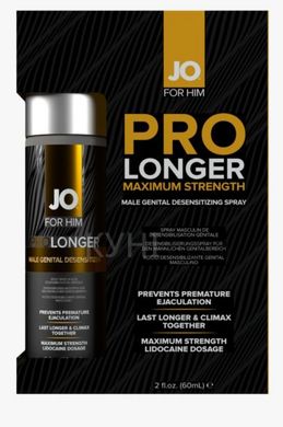 Пролонгирующий спрей System JO Prolonger Spray with Lidocaine (60 мл), не содержит минеральных масел 102108 фото