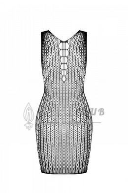 Мінісукня з вертикальним візерунком Passion BS097 One Size, white, плетіння з боків 106951 фото
