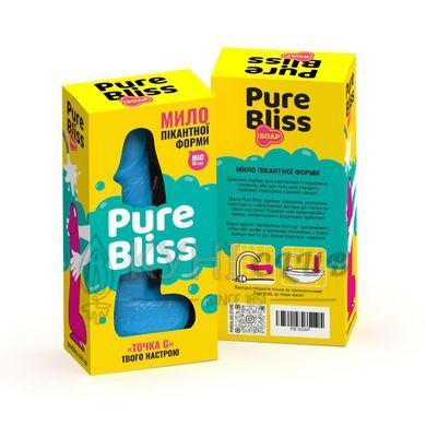 Мило у формі пеніса Pure Bliss BIG Blue, крафтове мило-член, натуральне 104442 фото