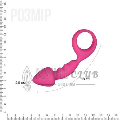 Анальная пробка Adrien Lastic Budy Pink со стимулирующей ножкой, макс. диаметр 2,5см 101372 фото