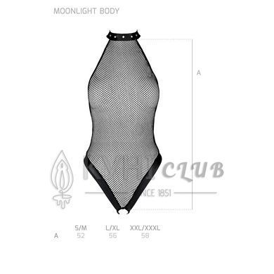 Боді-халтер з відкритим доступом Passion MOONLIGHT BODY S/M black 106319 фото