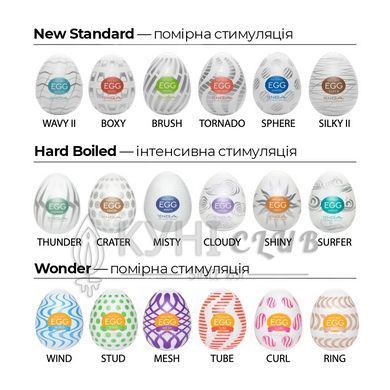 Мастурбатор-яйцо Tenga Egg Stud с шестиугольными выступами 103393 фото