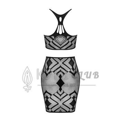 Эротичный полупрозрачный комплект Obsessive K101 top & skirt S/M/L, топ, юбка 106154 фото