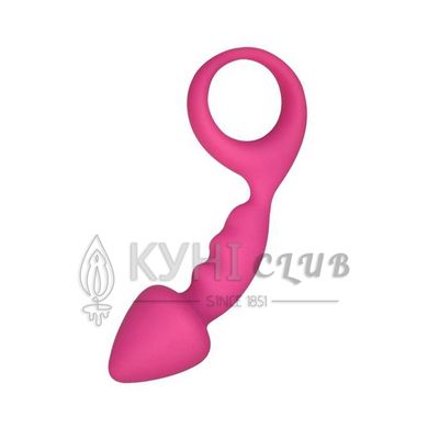 Анальная пробка Adrien Lastic Budy Pink со стимулирующей ножкой, макс. диаметр 2,5см 101372 фото