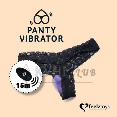 Вибратор в трусики FeelzToys Panty Vibrator Pink с пультом ДУ, 6 режимов работы, сумочка-чехол 108609 фото